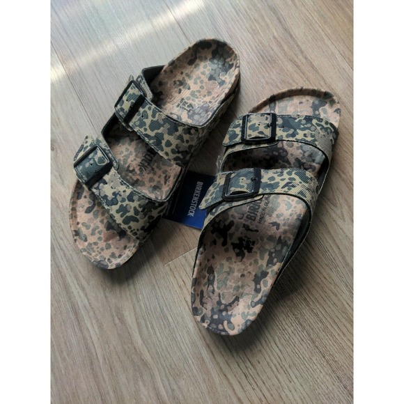 Birkenstock Arizona All Over Camo Sandals Vegan Rare - Picture 2 of 12